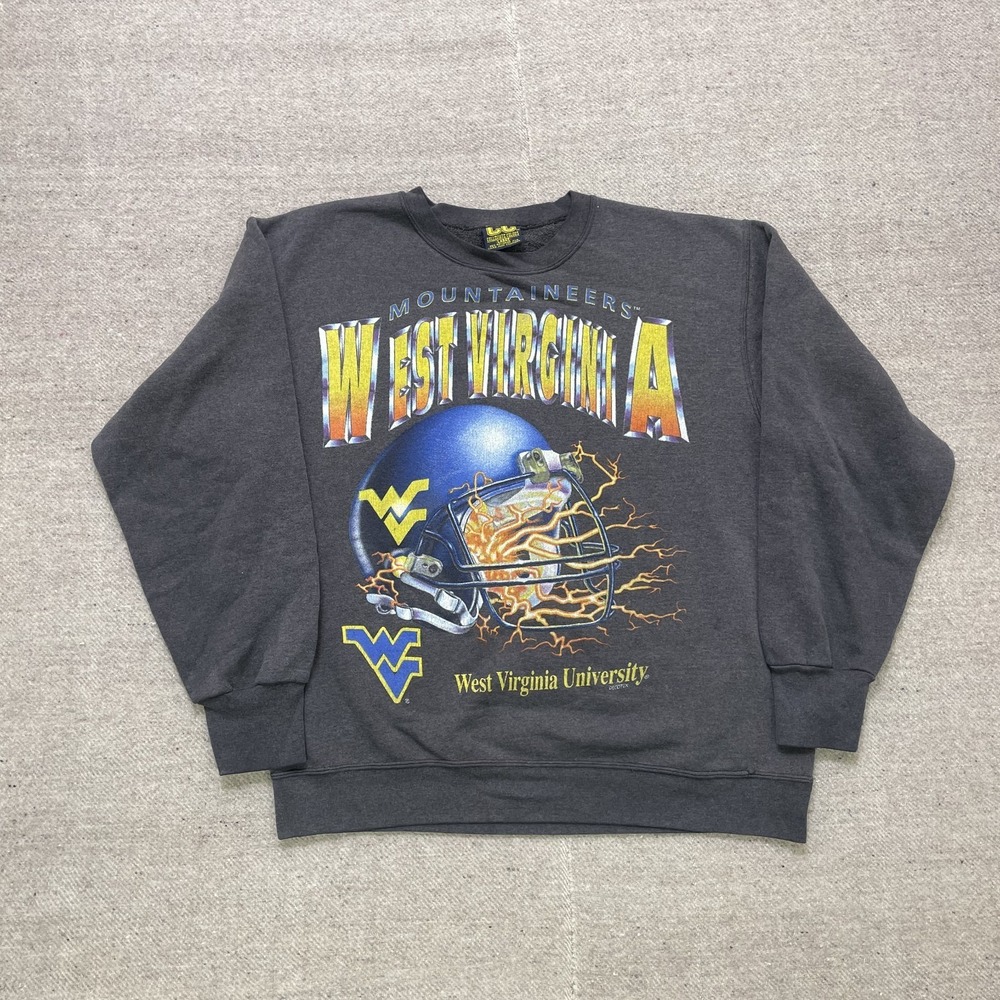 Vintage western VIrginia Mountaineers sweatshirt mens large black 1990s NCAA USA